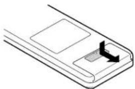 DENON AVR-981 - Inserting the batteries - 1
