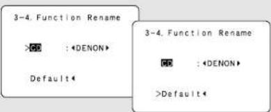 DENON AVR-786S - Setting the Function Rename - 3