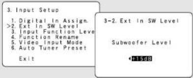 DENON AVR-786S - Setting the Ext In SW Level - 1