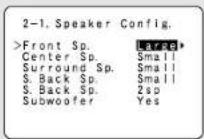DENON AVR-786S - Setting the Speaker Config. - 2