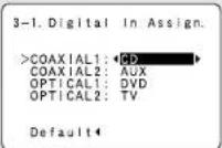 DENON AVR-786S - Setting the Digital In Assign. - 2