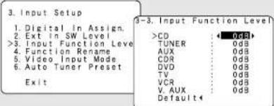 DENON AVR-786S - Setting the Input Function Level - 1