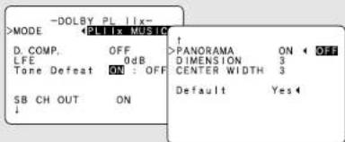 DENON AVR-786S - Press the SURROUND PARAMETER button, and press the CURSOR △ or ∨ button to select the various parameters. - 1