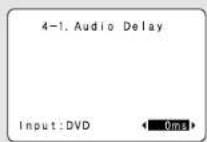 DENON AVR-786S - Press the CURSOR △ or ▽ button to select "Audio Delay", then press the ENTER button. - 1