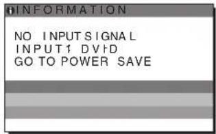 BİLGİ SİNYAL YOK GİRİŞ1 DVD GÜÇ TASARRUFUNA GEÇ