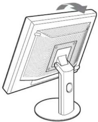 Line drawing of a computer monitor with a stand and scroll wheel (no text or symbols)