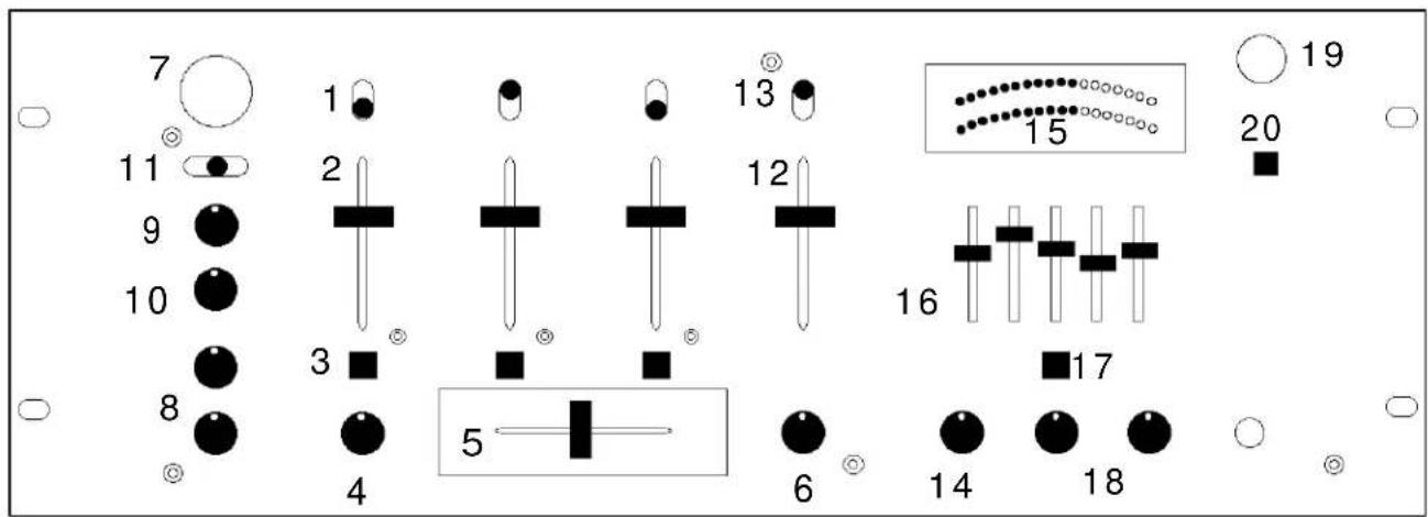 NUMARK DJ18 - DJ18 FRONT PANEL DIAGRAM... - 1