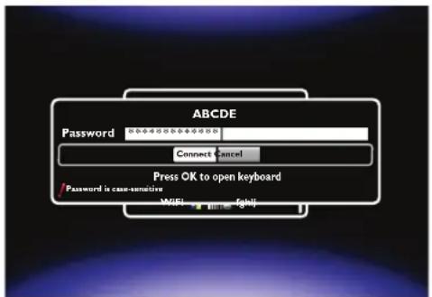 ABCDE Password ********** Connect Cancel Press OK to open keyboard Password is case-sensitive OK Cancel Help