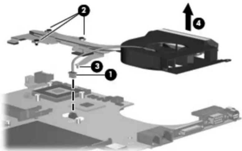 Diagram of a mechanical assembly with numbered components and directional arrows indicating motion or assembly.