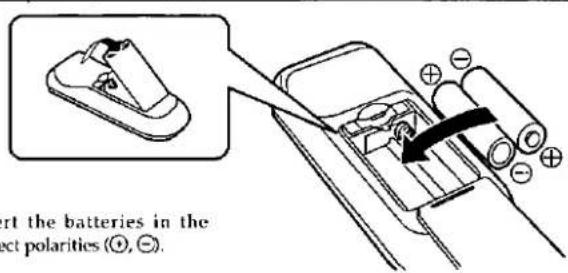 Start the batteries in the elect polarities (○, ⊙).