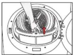 BEKO DE 8433 RX0B - Pluisfilter / Binnenkant vuldeur reinigen - 1