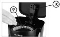 Mr. Coffee CGX9 - ⑦ Panel de control - 2