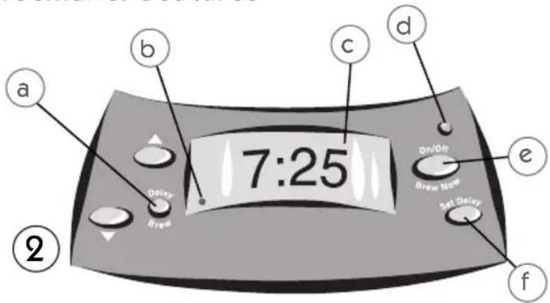 a b c d 7:25 Delay Grow On/Off Grow Now Set Delay f ②
