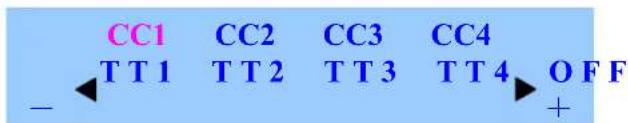 CC1 CC2 CC3 CC4 TT 1 TT 2 TT 3 TT 4 OFF - +