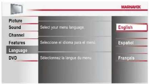 MAGNAVOX 32MD311B - Language - 1