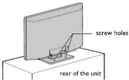 MAGNAVOX 32MD311B - Mounting the Unit on Your Furniture - 1