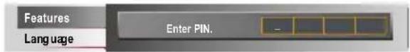 Features Language Enter PIN.