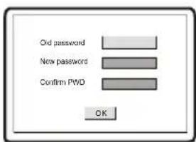 Old password New password Confirm PWD OK