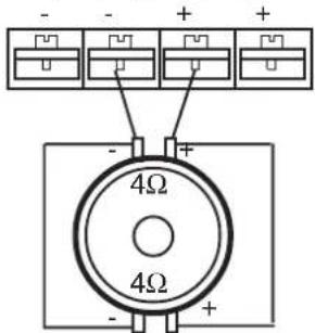 - - + + 4Ω 4Ω - +