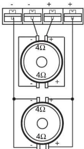 - - + + 4Ω 4Ω - + 4Ω 4Ω -+