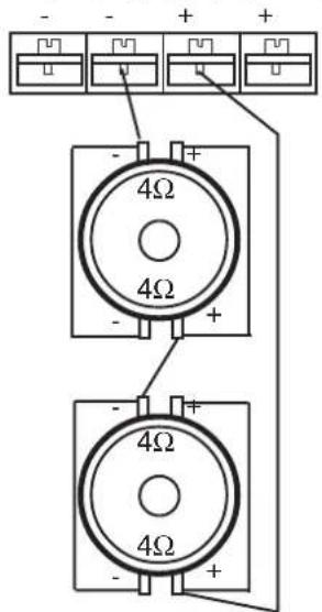 - + 4Ω 4Ω - + 4Ω 4Ω - +