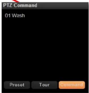 PTZ Command 01 Wash Preset Tour Command