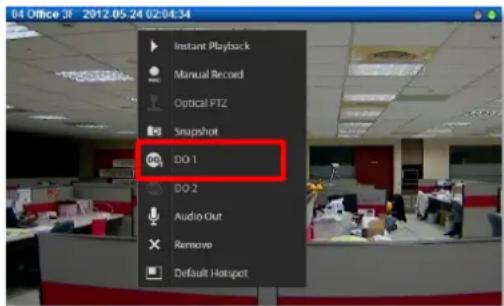 04 Office 3F 2012-05-24 02:04:34 Instant Playback Manual Record Optical PTZ Snapshot DO 1 DO 2 Audio Our Remove Default Hotspot