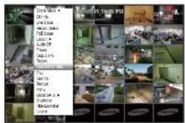 Collage of surveillance camera images with Chinese labels, showing various settings and applications.