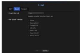 Event Manual Start Options included to setting time in sec. One Bank Transfer - Status - Colors/Colors - Change F/V - MS/MS - View Line - Power (S/O) - Manual Record