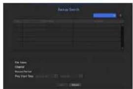 Backup Search File Name: Format: Preview Format: Play Print Time