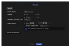 Monitor Event Display Display Sequence binding lines Video Output Display Position lines Monitor VGA Interimable Sequence (1.0x100%)