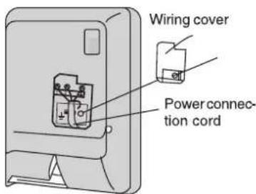 Wiring cover Power connec- tion cord