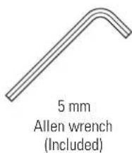 5 mm Allen wrench (Included)