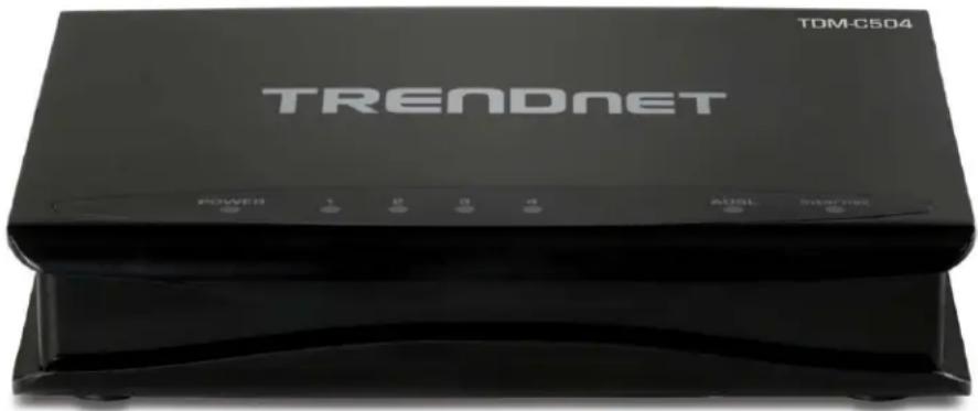 TRENDnet TDM-C504 POWER 1 2 3 4 AOSL Internet