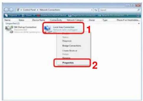 Control Panel Network Connections Local Area Connection Properties