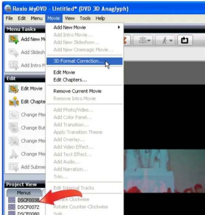 Roxio Creating 3D Optical Discs in MyDVD - Getting Started: - 6