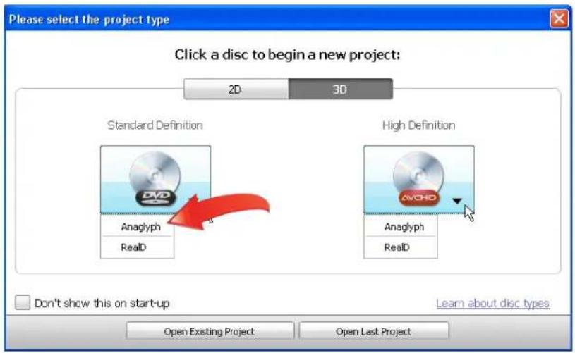 Roxio Creating 3D Optical Discs in MyDVD - Getting Started: - 2