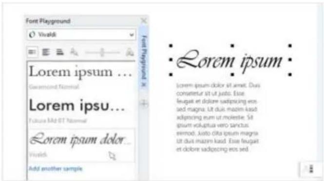 COREL Designer X7 - New! Font Playground - 1