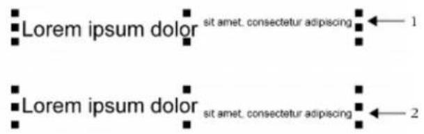 COREL Designer X7 - Formatting characters - 1
