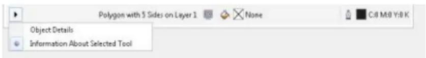 COREL Designer X7 - Status bar - 1