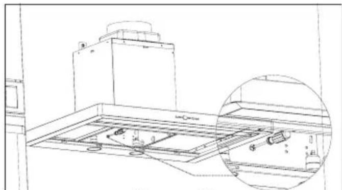 Meireles MEP 291 BL - Suspending the Hood to the Wall: - 3