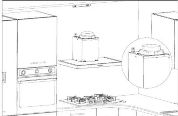 Meireles MEP 291 BL - Suspending the Hood to the Wall: - 1