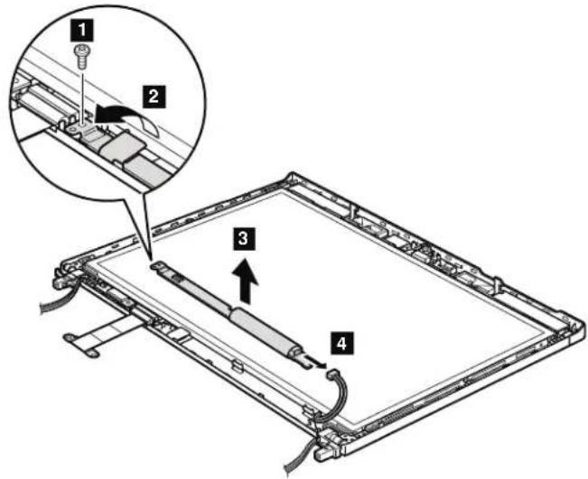 Technical diagram of a mechanical assembly with numbered components and an inset view showing a component being inserted.