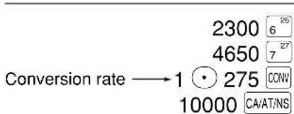 2300 6 26 4650 7 27 Conversion rate → 1 ⊙ 275 CONV 10000 CA/AT/NS