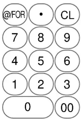 @/FOR • CL 7 8 9 4 5 6 1 2 3 0 00