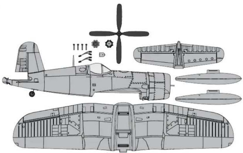 E-flite EFL8550 - Box Contents - 1