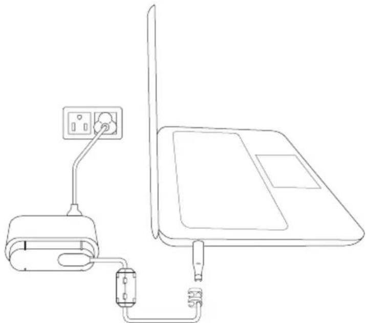 DELL 450-AGHK - Charging your laptop using the power adapter - 1