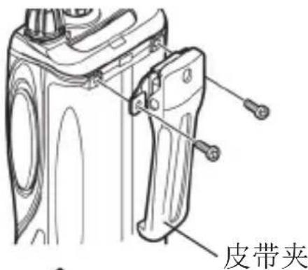 KENWOOD NX-248 - 安装皮带夹 - 1