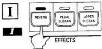 I 1 REVERB PEDAL SUSTAIN UPPER SUSTAIN EFFECTS
