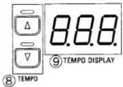 8.8.8. ⑨ TEMPO DISPLAY ⑧ TEMPO